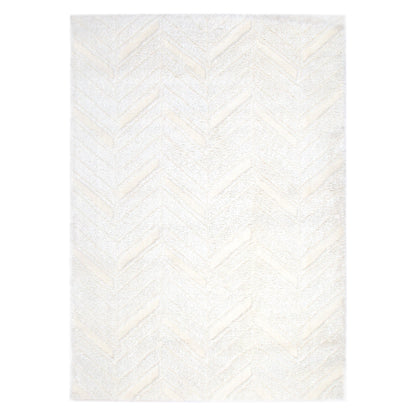 Tender Chevron Shag In Cream Rug