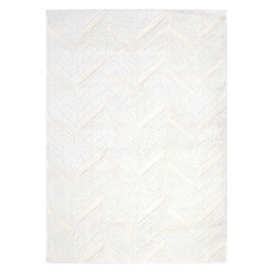 Tender Chevron Shag In Cream Rug