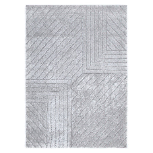 Tender Modern Shag In Silver Rug