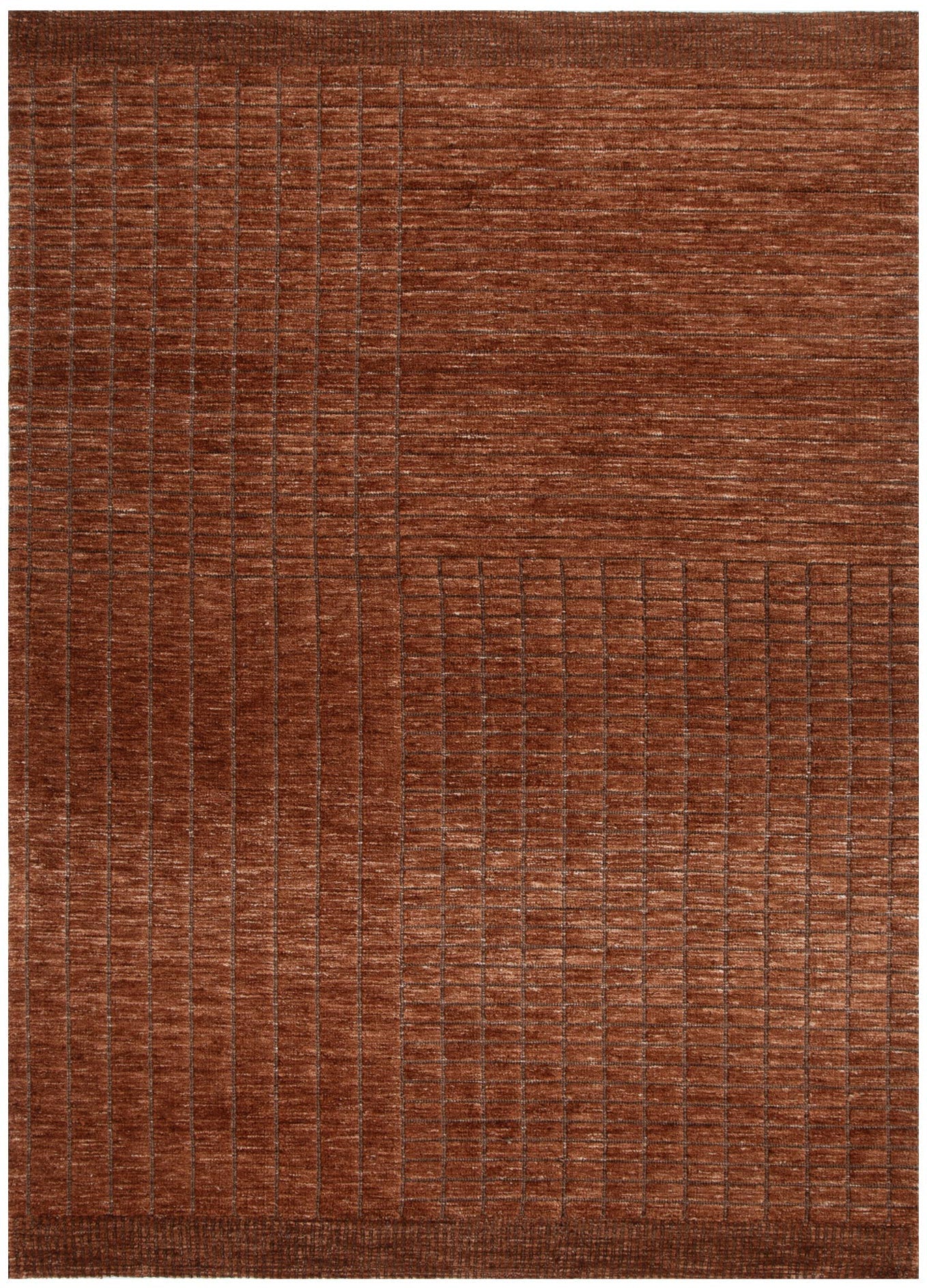 Canyon Terracotta Carved Rug