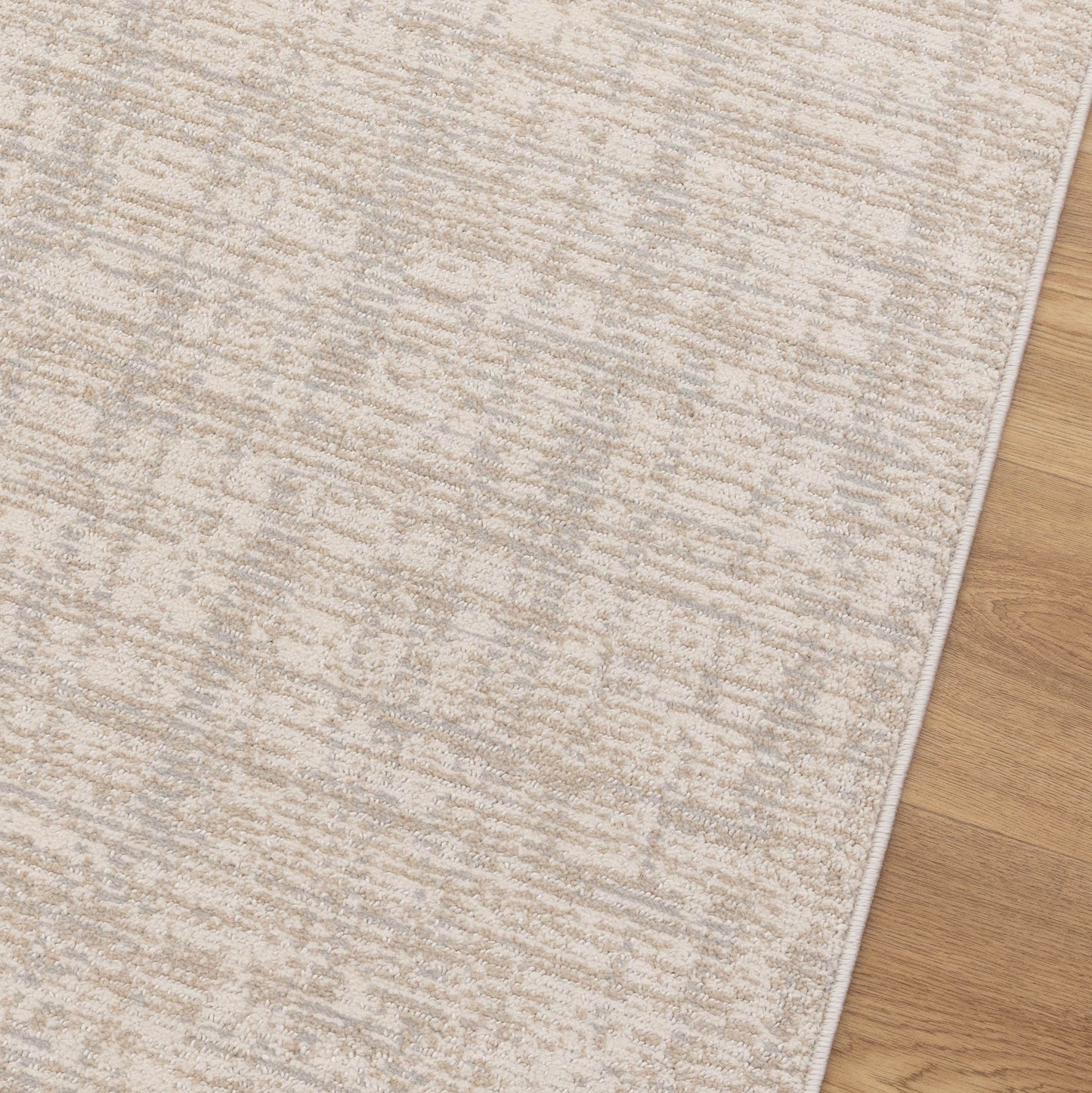 Toscana Distressed Lines Grey Beige Rug