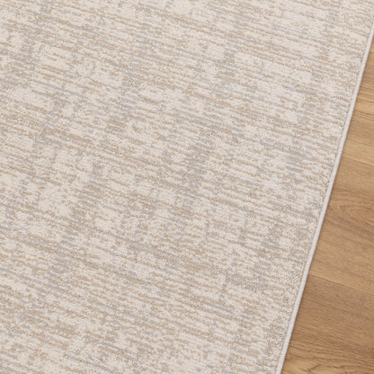 Toscana Distressed Lines Grey Beige Rug