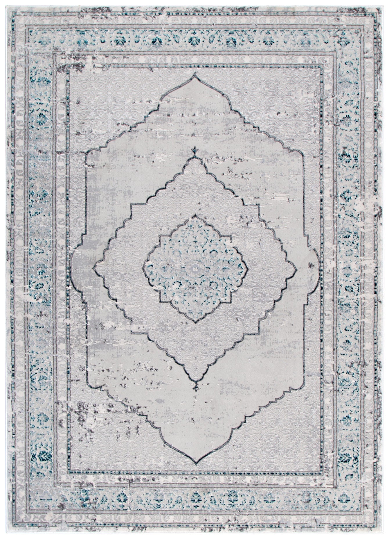 Vestige Oriental Grey Blue Rug