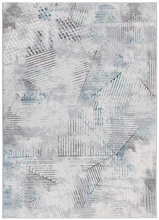 Vestige Geometric In Grey Blue Rug