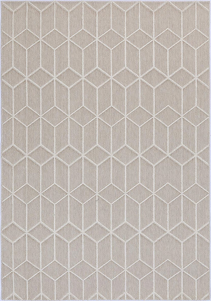 Vanuatu Maemae Beige Geometric Flatweave Rug