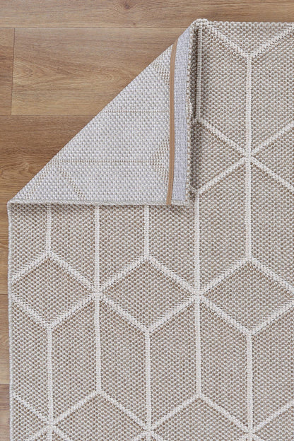 Vanuatu Maemae Beige Geometric Flatweave Rug