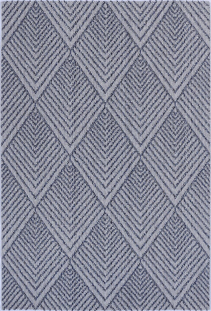 Vanuatu Naka Charcoal Geometric Flatweave Rug