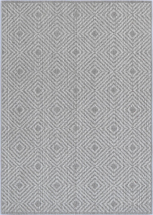 Vanuatu Walasi Geometric Flatweave In Ash Rug