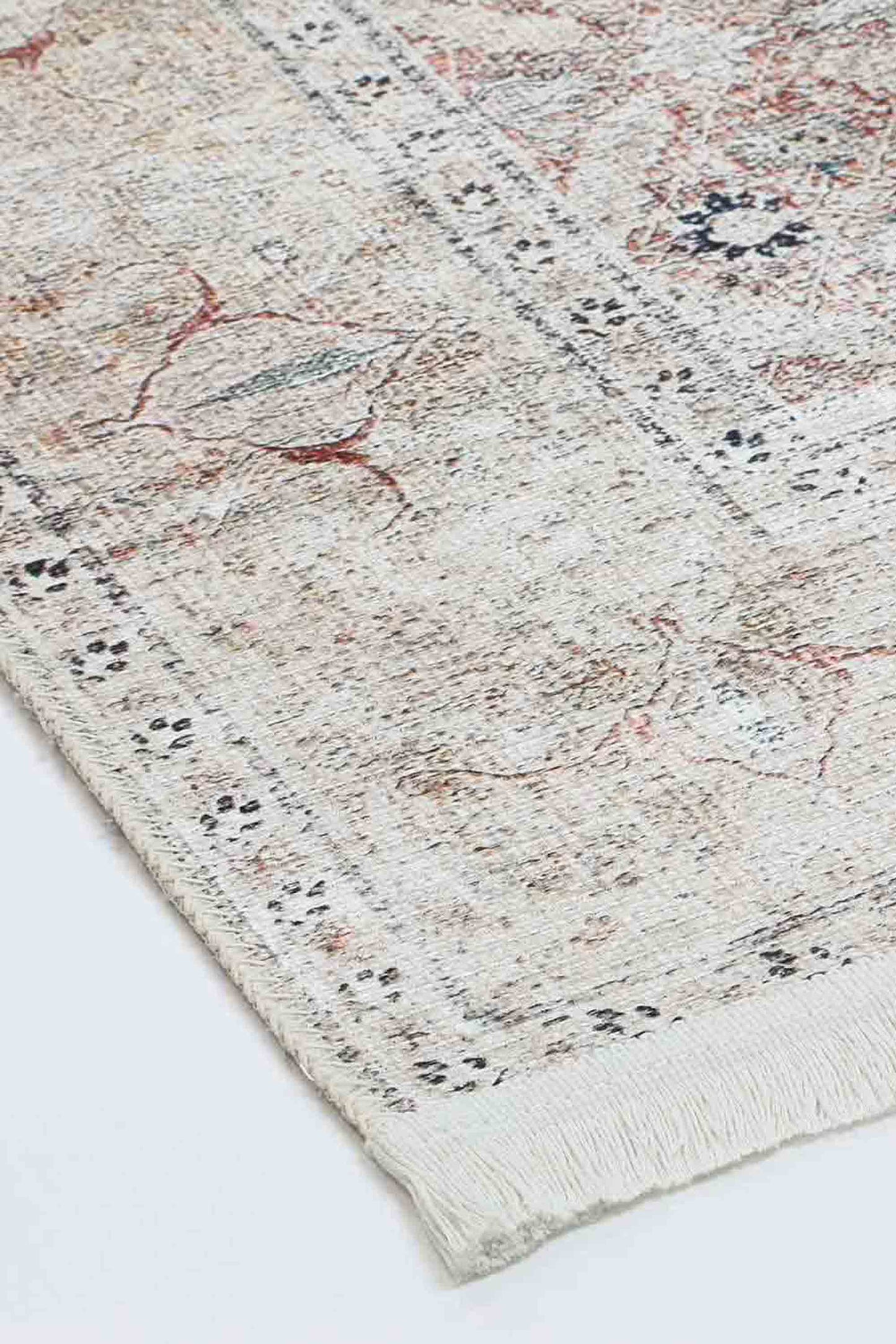 Distressed Vintage Levent Area Rug - VITAL 3211-00 (with fringe)