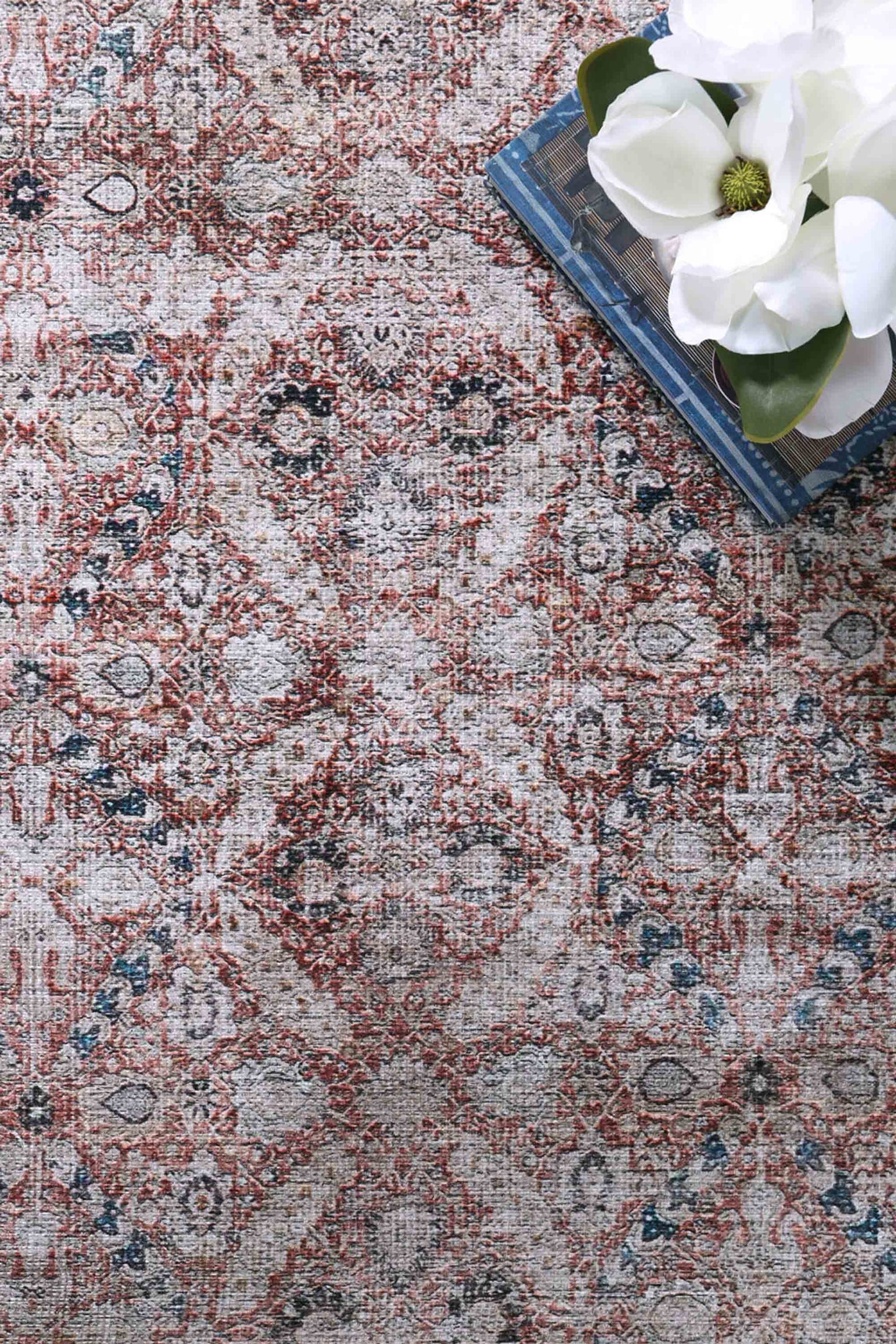 Distressed Vintage Levent Area Rug - VITAL 3211-00 (with fringe)