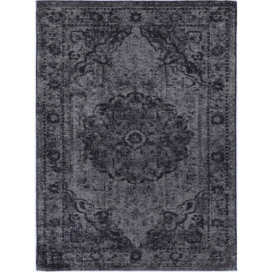 Amora Traditional Steel in Black Rug