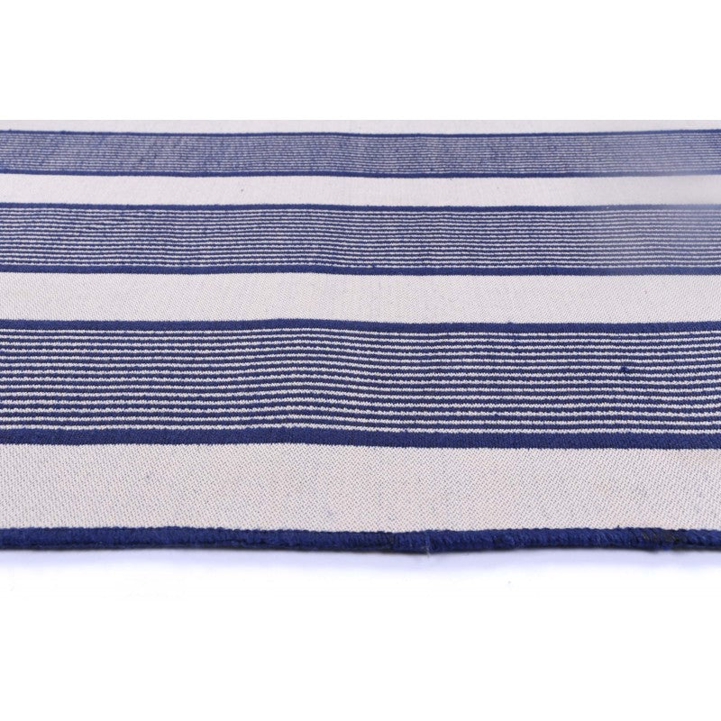 Miami Navy Stripe Indoor Outdoor Rug