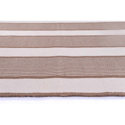 Miami Taupe Stripe Indoor Outdoor Rug