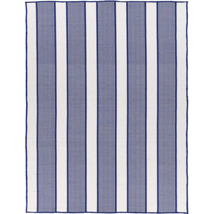 Miami Navy Stripe Indoor Outdoor Rug