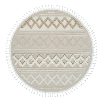 Cottage 542 Fawn in Cream Round Rug