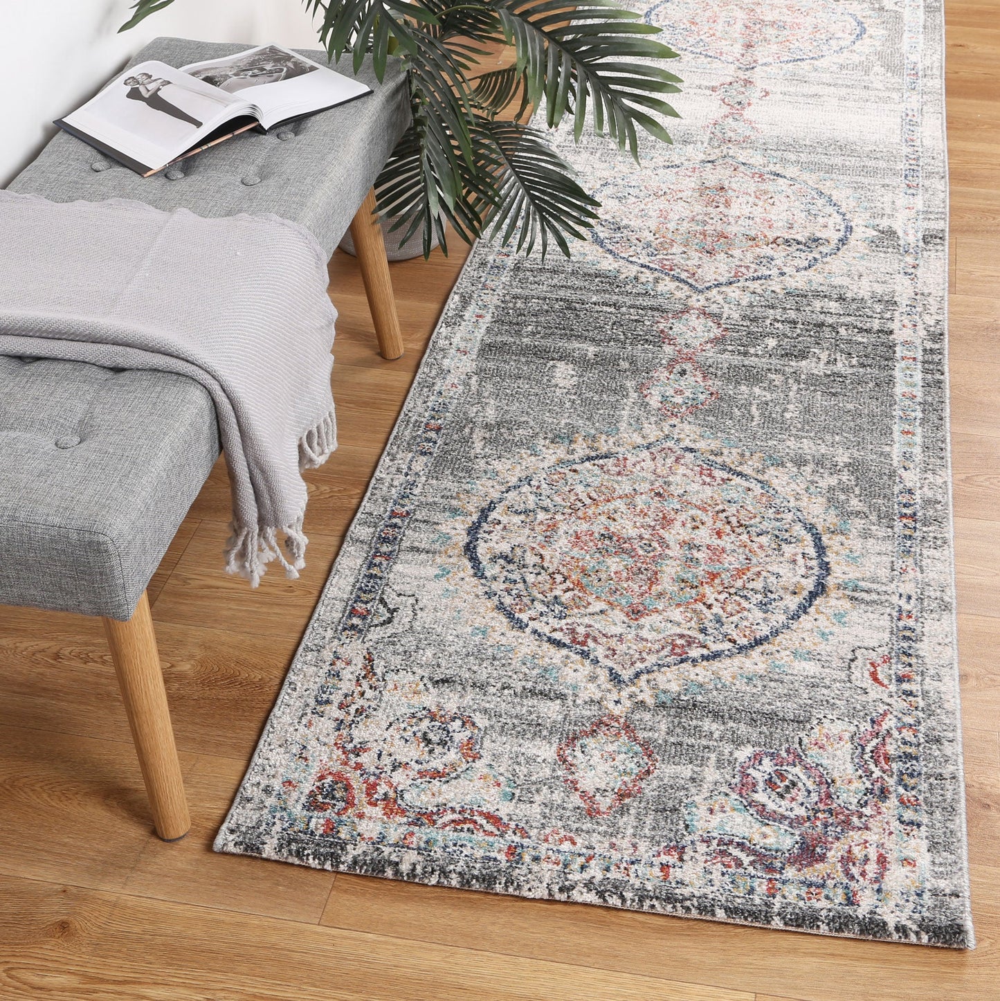 Salsa Medalion in Grey Rug