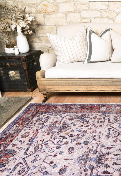 Vintage Koray In Ivory Multicolour Rug