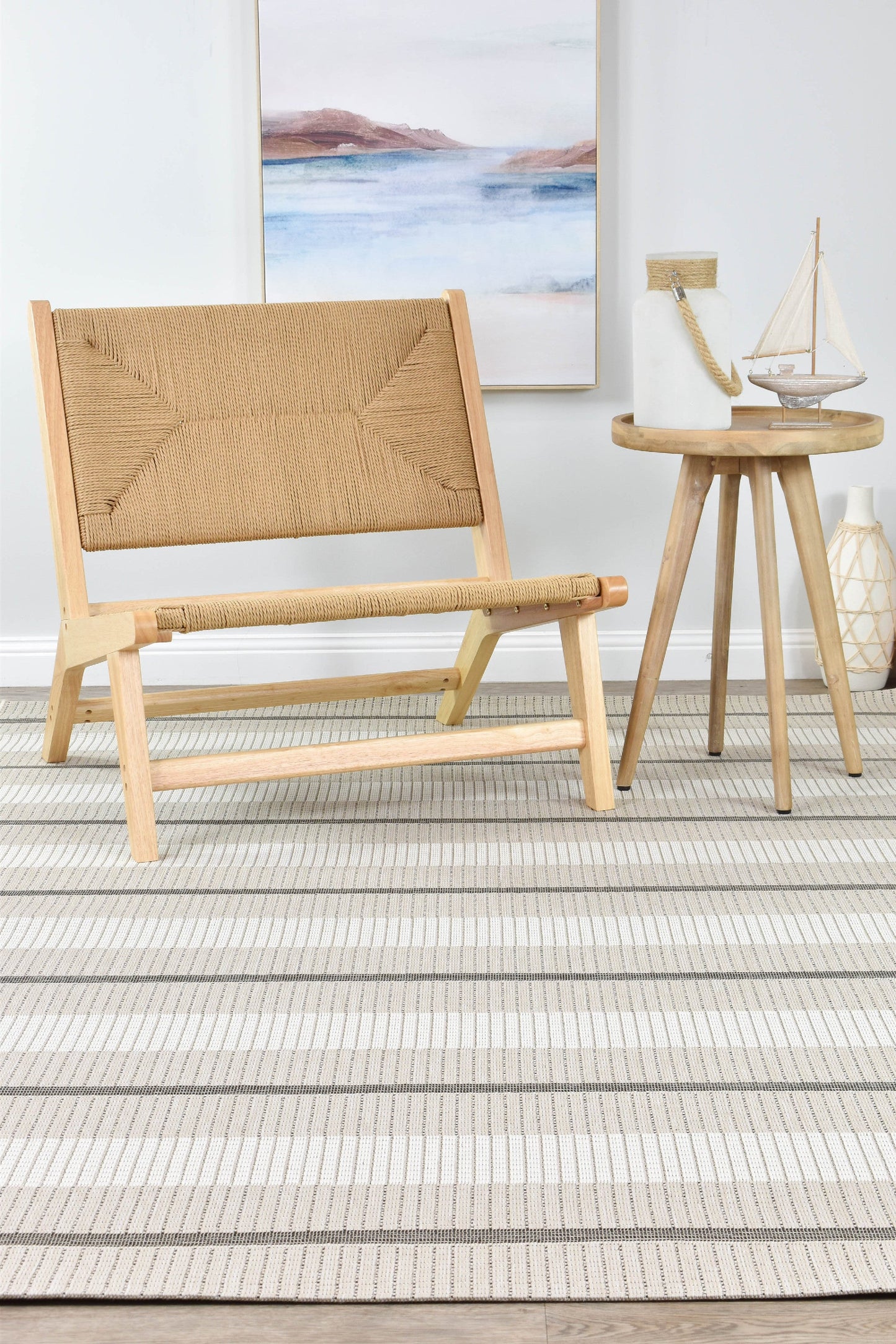 Alma Stripes in Beige & Cream Rug