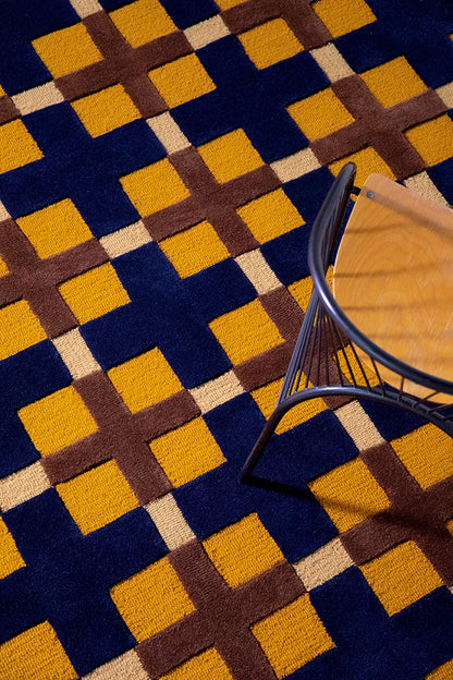 Brink & Campman 097806 Decor Milano Golden & Blue Rug