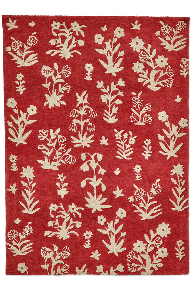 Sanderson Woodland Glade Damson Red 146800 Rug