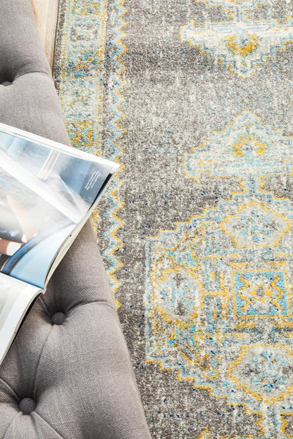 Century Runner Rug In Grey