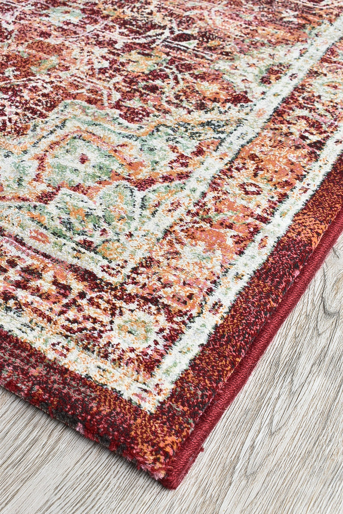 Oxford Rug 63435-1414 In Red : Runner Rug