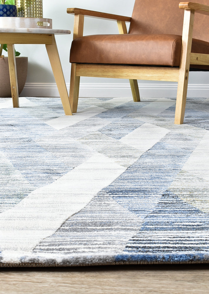 Oxford Rug 63612-6656 In White & Blue Rug