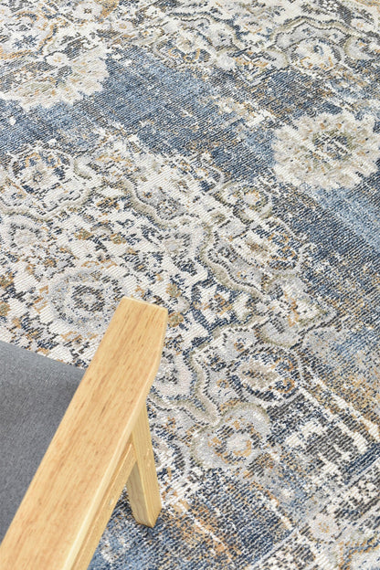 Menara 318 in Dark Blue Rug