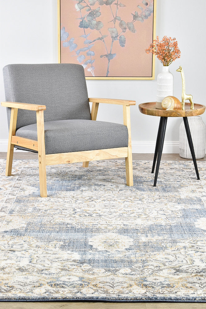 Menara 318 in Dark Blue Rug