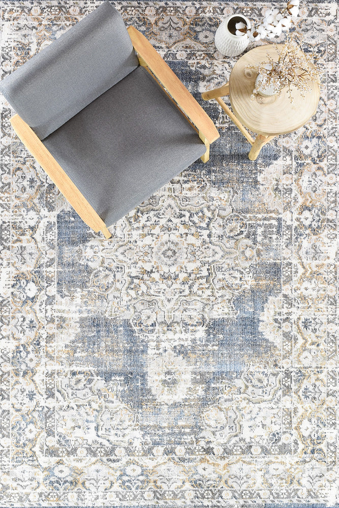 Menara 318 in Dark Blue Rug