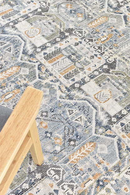 Menara 319 in Blue & Grey Rug