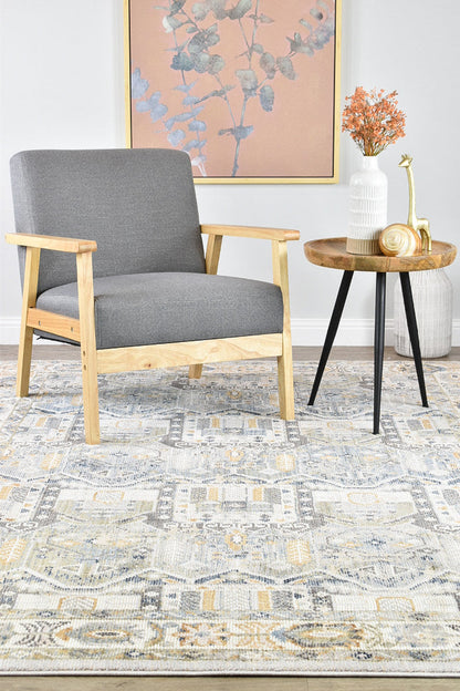 Menara 319 in Blue & Grey Rug