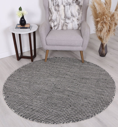 Nordic in Charcoal : Round Rug