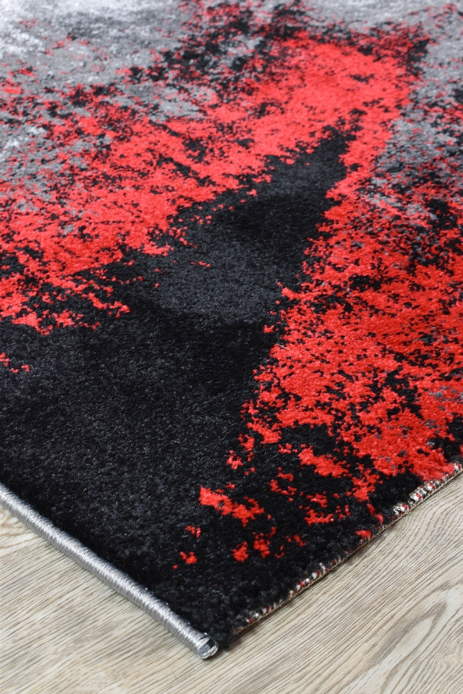 Novus 98 in Grey & Red Rug