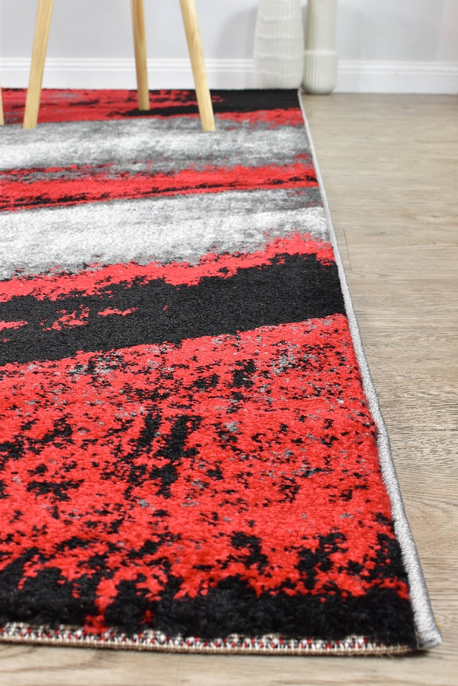 Novus 98 in Grey & Red Rug