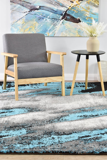 Novus 98 in Grey & Turquoise Rug