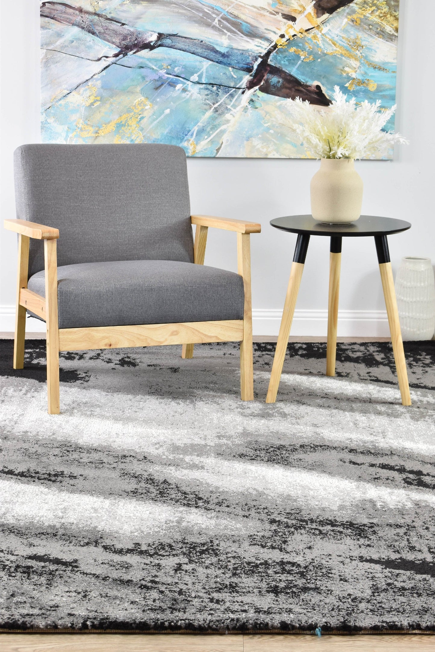 Novus 98 in Light Grey & Dark Grey Rug