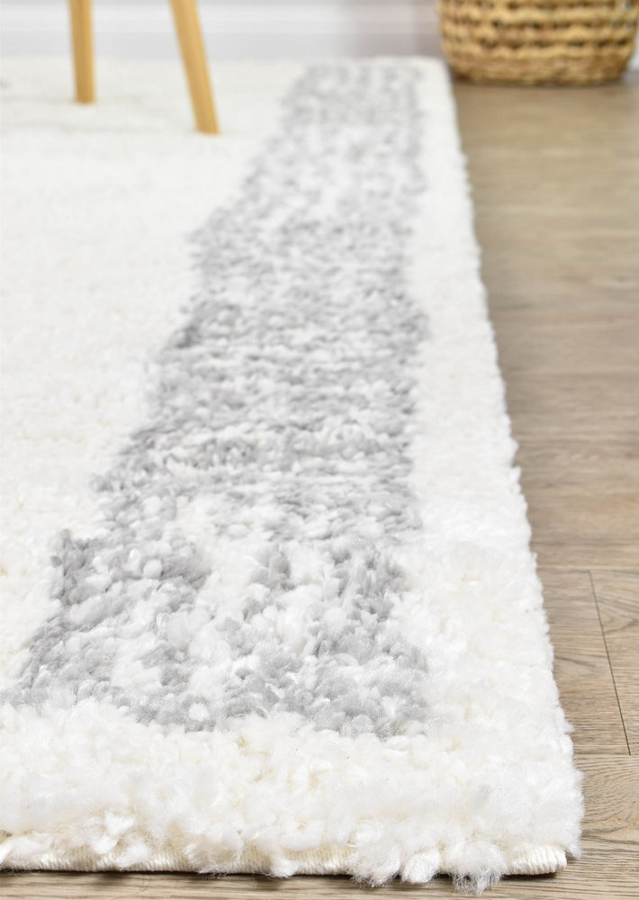 Palermo Shaggy Rug 0B461A Grey