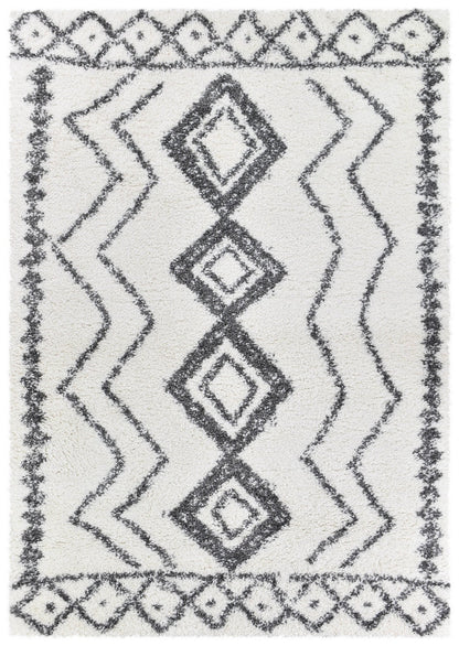 Palermo Shaggy Rug 0B496A Dark Grey