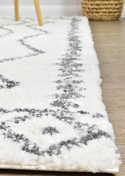 Palermo Shaggy Rug 0B496A Dark Grey