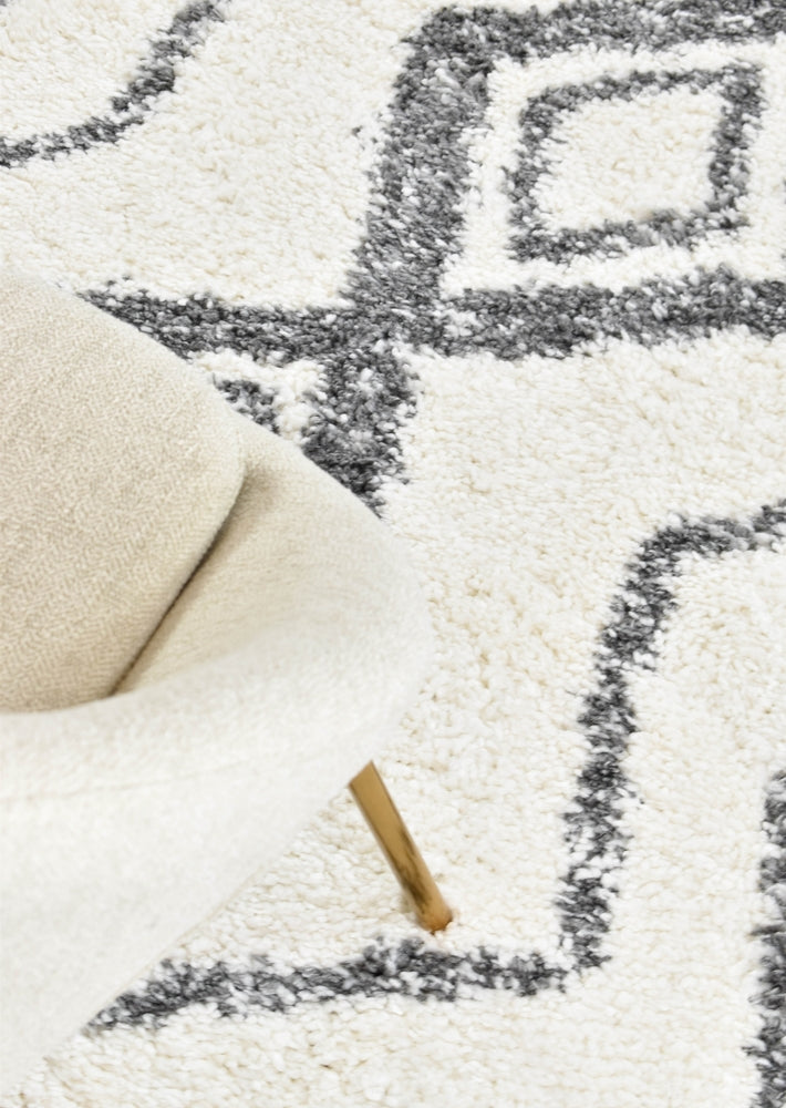 Palermo Shaggy Rug 0B496A Dark Grey