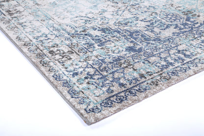 Salsa Adrianita in Ivory & Blue Rug