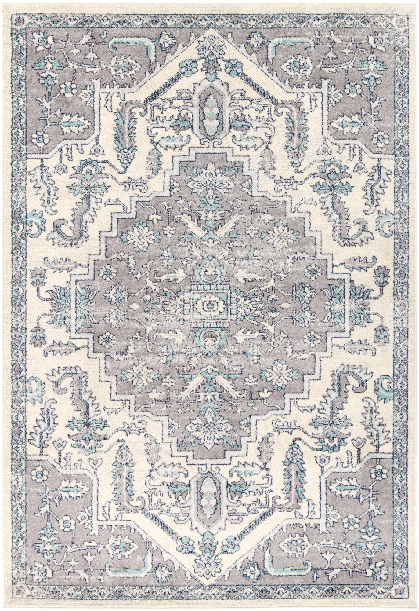 Sicily Avola Transitional In Grey & Blue Rug