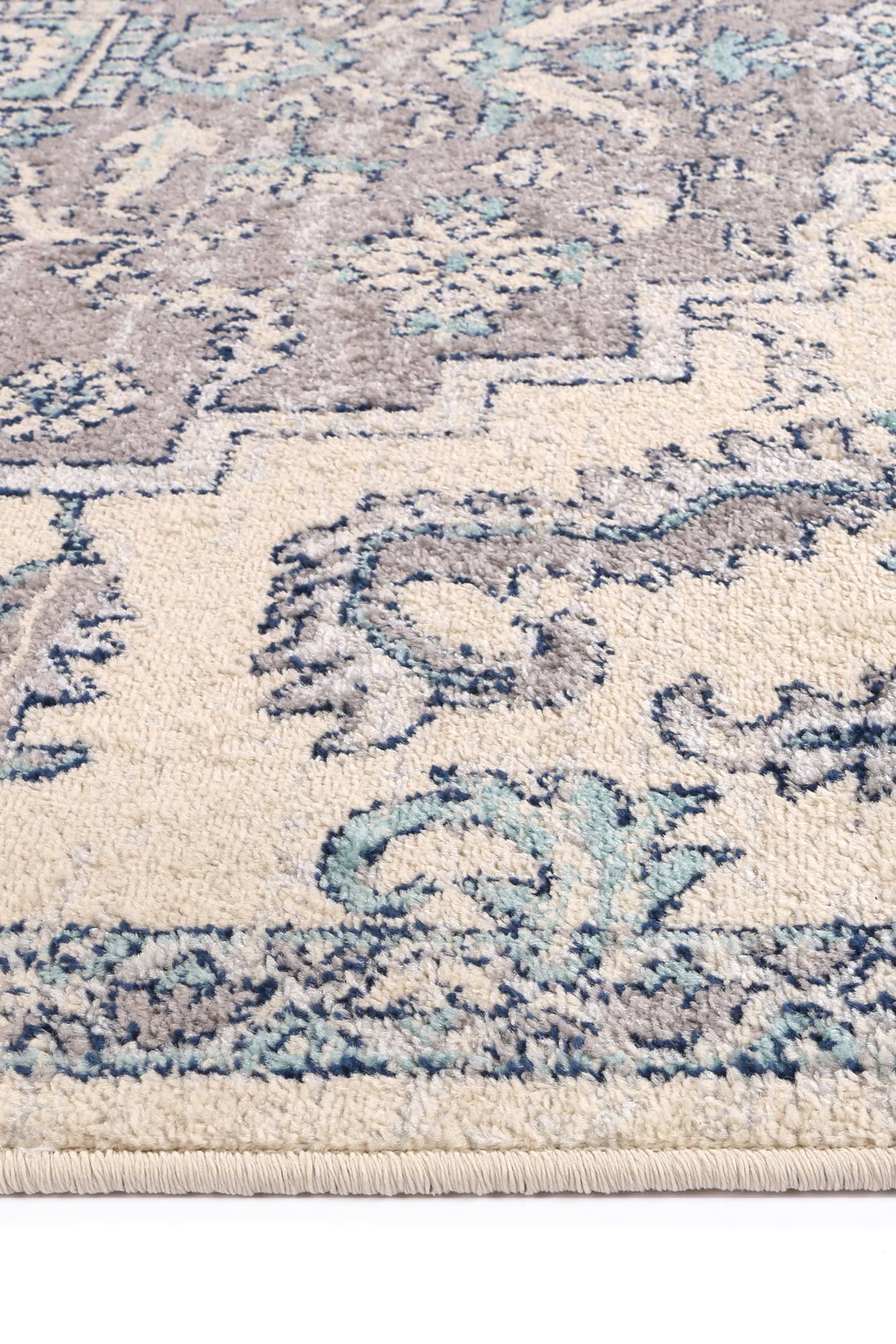 Sicily Avola Transitional In Grey & Blue Rug