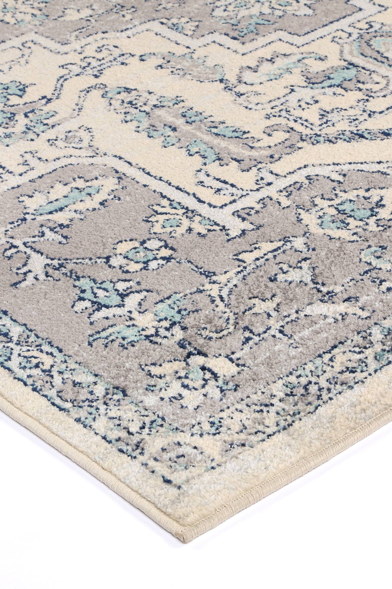 Sicily Avola Transitional In Grey & Blue Rug