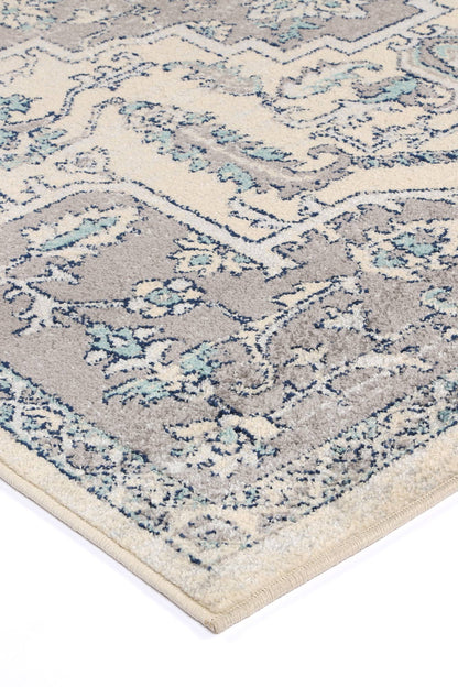 Sicily Avola Transitional In Grey & Blue Rug