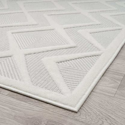 Calm 417 Pearl In White : Runner Rug