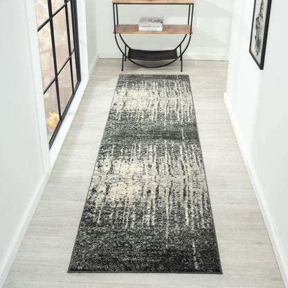 Astor 482 Ebony In Black : Runner Rug