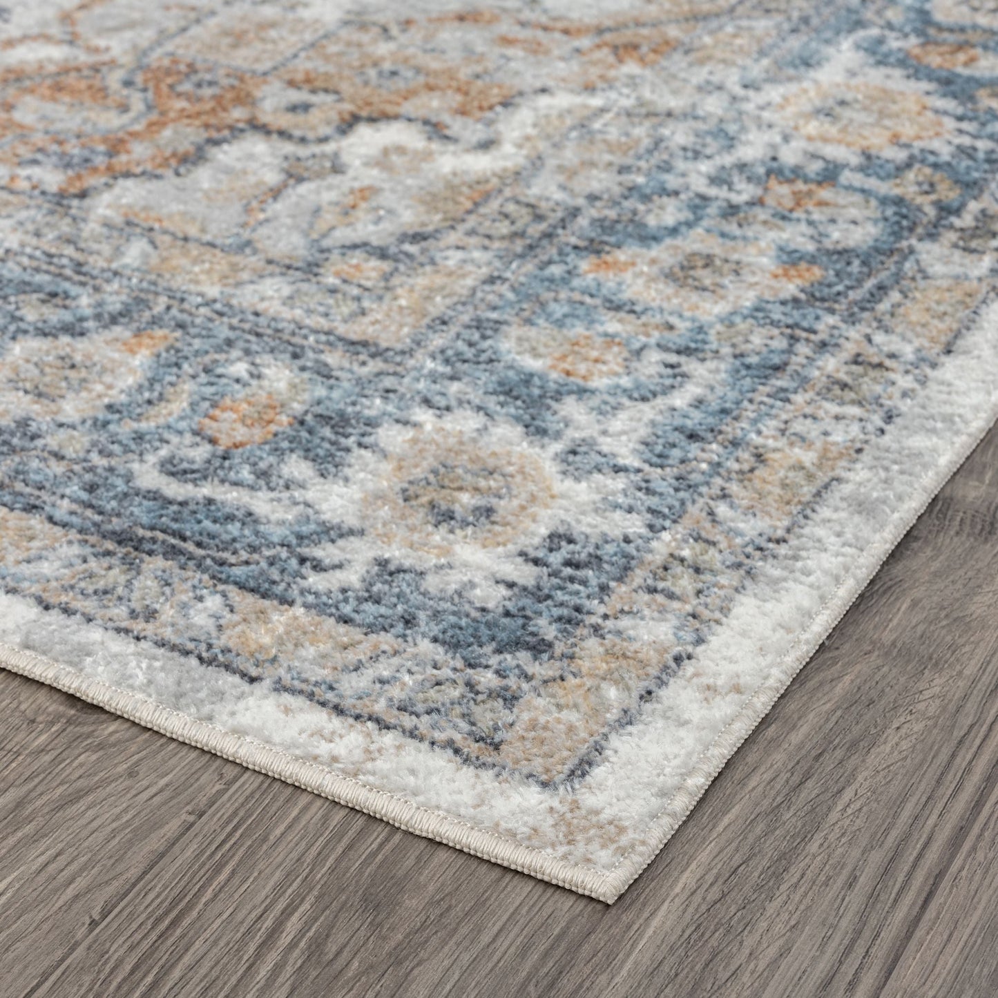 Easy 370 Aqua In Grey : Runner Rug