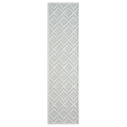 Calm 417 Pearl In White : Runner Rug